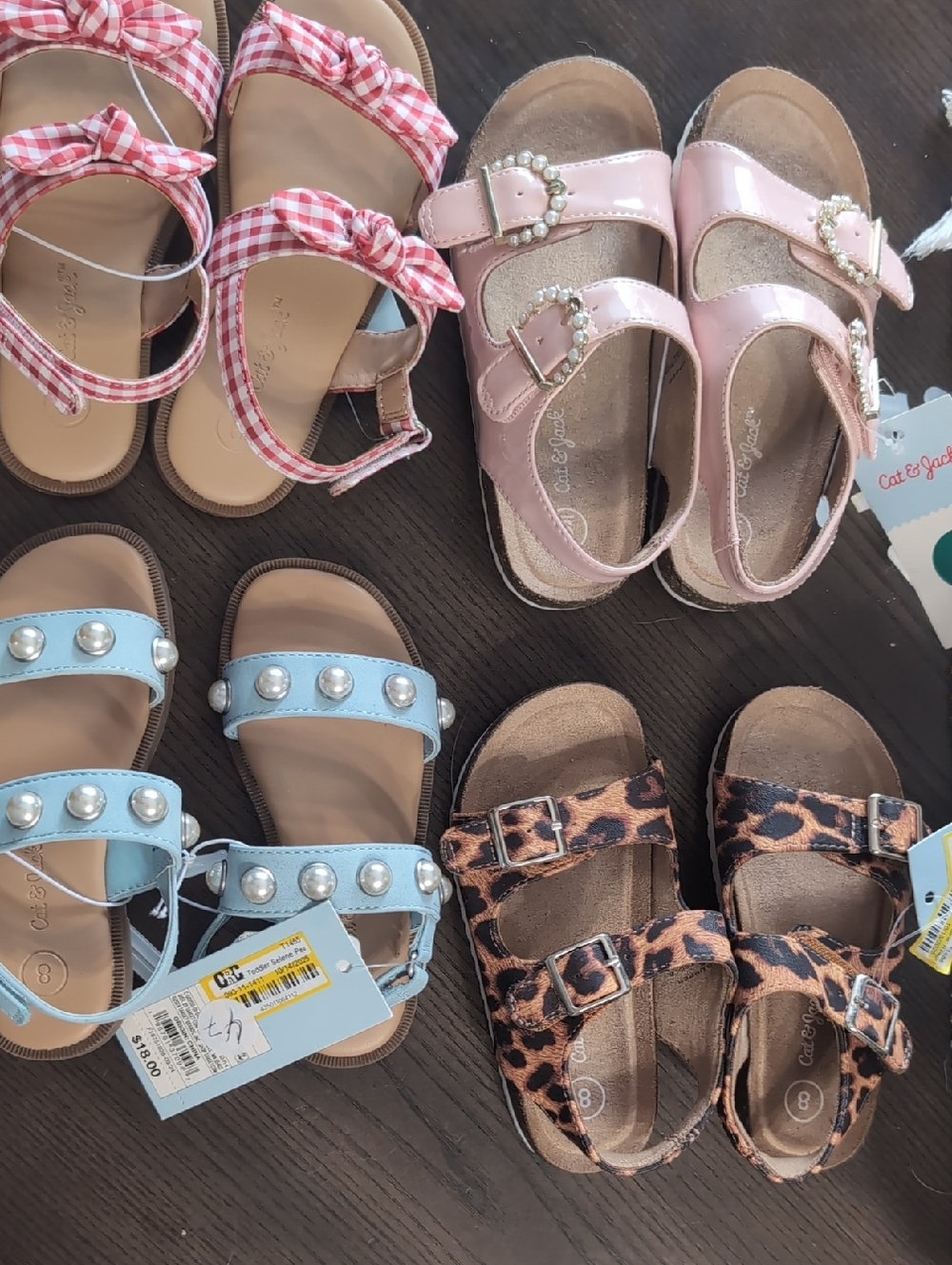 4 Pair Cat & Jack Toddler Sandals